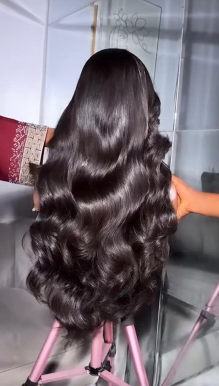 42" Peruvian Natural Body Wave 100% Remy Human Hair Wig - 250% Density 5x5 Lace Closure Glueless