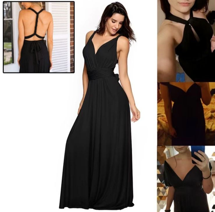 Women's Sexy Long Party Dress Club Floor-Length Summer Backless Bandage Maxi Dress Multiway Bridesmaids Boho Women Dress Vestidos