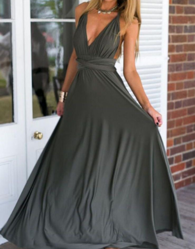 Women's Sexy Long Party Dress Club Floor-Length Summer Backless Bandage Maxi Dress Multiway Bridesmaids Boho Women Dress Vestidos