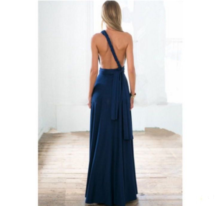 Women's Sexy Long Party Dress Club Floor-Length Summer Backless Bandage Maxi Dress Multiway Bridesmaids Boho Women Dress Vestidos