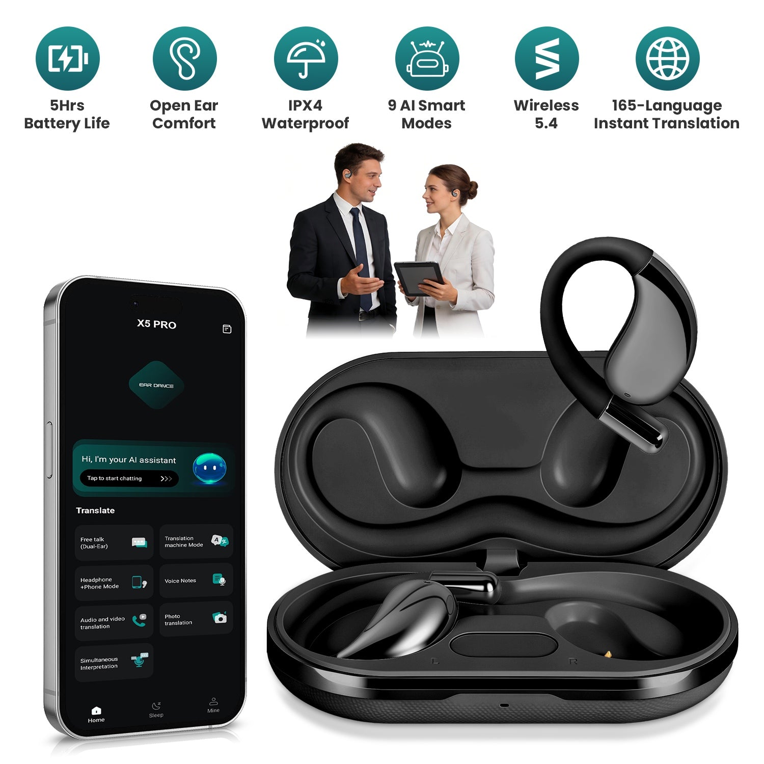 Open-Ear AI Translation Earbuds